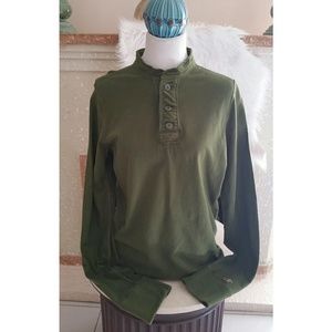 Hollister Long Sleeved Green Jumper Large